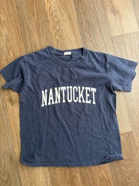 Girls  Navy Blue Nantucket Graphic Tee
